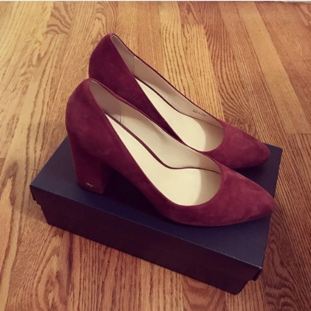 Cole Haan Tawny Port Suede 85mm Pumps 9.5B - Picture 4 of 4